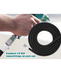 Built Tough Eva Airbrush Hose With One Eighth Inch Fittings Pumping Out Buttery Smooth Airflow While Skipping The Kink Drama For Your Daily Art Projects, with kink-free black tubing and fittings.