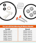 Air Motor Repair And Rebuild Kit 206728 For Fireball And Monark Oil Pumps Replacement Parts With Seals, Gaskets, O Rings