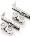 Built Like A Rock Heavy Duty Sliding Door Rollers Set Of 4 zinc alloy double wheels with precision ball bearings for smooth operation.