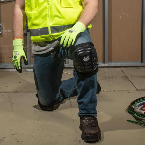 Lightweight Gel Knee Pads With Slip Resistant Caps And Adjustable Straps For Construction Work On The Job Ergonomic Comfort