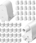 Single Pin FA8 Tombstone Lamp Socket For T8 T10 T12 Fluorescent Tubes Plug And Play Replacement Holder, 24 Pack, white base