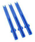 3 Piece Di2 Wire Disassembly And Assembly Kit For Bicycle Electronic Shifting Systems, blue 3D printed tools on white background