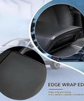 Tesla Model Y And Model 3 Armrest Cover Custom Fit Center Console Lid Protector With Premium Soft Leather displaying edge wrap detail