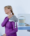 Woman using DonJoy Iceman Classic3 with Plug And Play 12V 1A Power Cord Replacement For DonJoy Iceman Classic3 Cold Therapy Unit.
