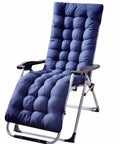 61 Inch Lounger Cushion For Outdoor Patio Zero Gravity Chairs Navy Blue Thick And Comfy Padded Sun Lounger Mattress With 6 Ties