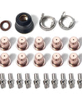 24 Piece IPT40 Plasma Cutter Consumables Kit For YESWELDER Cut 55DS Pro And Cut 65DS Replacement Brass Electrodes And Stainless Nozzles