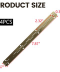 Heavy Duty Long Folding Butt Hinges In Classic Antique Bronze Finish Pack Of Four dimensions diagram with measurements