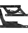 Adjustable Futon Hinges With Spring Mechanism Replacement Smooth Sofa To Bed Converter, heavy duty steel, black finish.