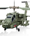 Lil Palm Size Infrared Indoor RC Helicopter S109G 3 Point 5 Channel With Gyro Stabilizer, green design, LED lights, close-up view