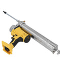 Beefy 8500 PSI Electric Grease Gun With Battery Powered Automatic Lubrication for Industrial Machinery, yellow and silver design