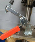 Heavy Hitter Vertical Toggle Clamp 10 Pack Set delivering 225 Lb clamping force, showing U bar lever and flange base.