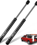 Heavy Duty 60 Lb Gas Strut Shocks 18.5 Inch Lift Support Rods with black finish for truck camper shell and toolbox.