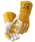 Top Grain Leather Cowhide MIG Welding Gloves With Reinforced Patch Palm Thumb And Index Finger For Extra Protection in tan