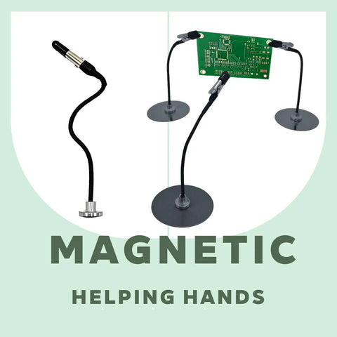 Six Arm Magnetic Helping Hands with Base and Alligator Clips for Soldering Electronics Repair PCB Work Jewelry Making