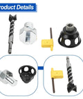 Built Tough Vertical Drill Guide Aluminum Alloy Positioning Jig For Precision Woodworking Doweling With Interchangeable Bushings components.