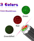 Lit 2 Pack USB Star Night Lights With 3 Color Modes And 7 Lighting Effects display, showing green, red, and green/red light modes.