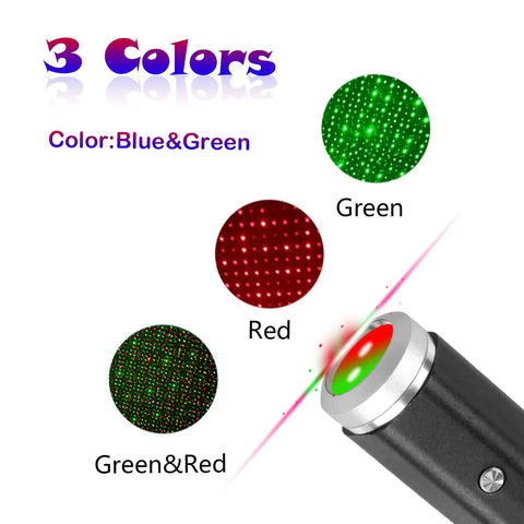 Lit 2 Pack USB Star Night Lights With 3 Color Modes And 7 Lighting Effects display, showing green, red, and green/red light modes.