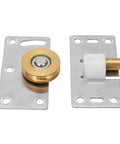 Two Sets 30mm Sliding Door Roller Wheels With Brackets Heavy Duty Stainless Steel Pulley Set for Closet Wardrobe Doors Replacement