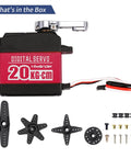 Beefy 20Kg High Torque Digital Servo With Full Metal Gear And Durable Metal Case Waterproof, components included