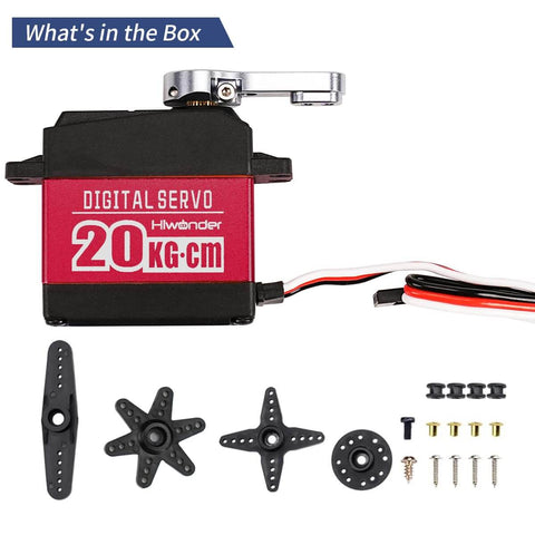 Beefy 20Kg High Torque Digital Servo With Full Metal Gear And Durable Metal Case Waterproof, components included