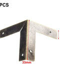 Antique Bronze Corner Protectors For Jewelry Boxes And Wooden Chests, 33mm Zinc Alloy Hardware With Nails, Retro Box Edge Guards