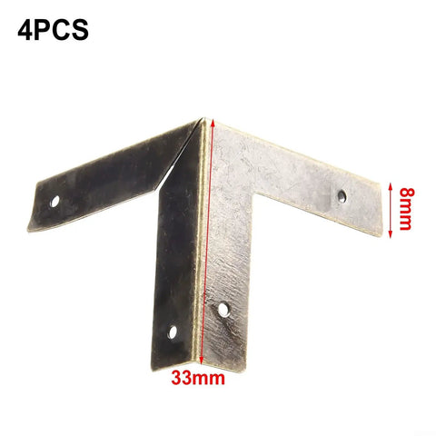 Antique Bronze Corner Protectors For Jewelry Boxes And Wooden Chests, 33mm Zinc Alloy Hardware With Nails, Retro Box Edge Guards