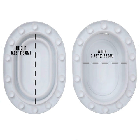 Adjustable Overflow Drain Cover For Deeper Baths Up To 4.5 Inches, Fits All Drain Types, Silicone White Tub Accessory, size shown