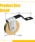 Product size detail of Heavy Duty 4 Pack Sliding Screen Door Rollers Glides Like Butter With Silent 1 Inch Steel Ball Bearings.