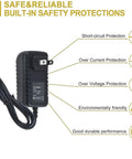 AC DC Adapter Replacement For Williams Rhapsody 2 Digital Piano Power Supply Cord with safety protections