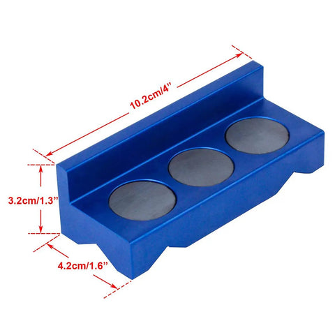 Aluminum 4 Inch Vise Jaw Protective Inserts With Magnetic Back Blue For Easy Pro Grade No Scratch Handling Of Aluminum Fittings During Assembly And Preventing Scarring On Vices