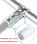 Heavy Duty 20 Sets Tee Pipe Clamp Connectors For 3/4 Inch EMT Conduit With PE Shim Adapters, Carbon Steel Electrogalvanized Finish