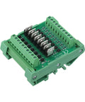 8 Channel Optocoupler Isolator Module For PLC DC Output Board 12 And 24 V NPN with green PCB and terminal blocks