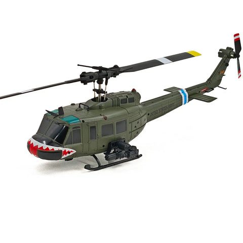 RC UH-1 helicopter model with military decals, designed for Beefed Up Lipo Battery Replacement Pack for Hobby RC Helicopter UH 1 C032 Remote Control Helicopter.
