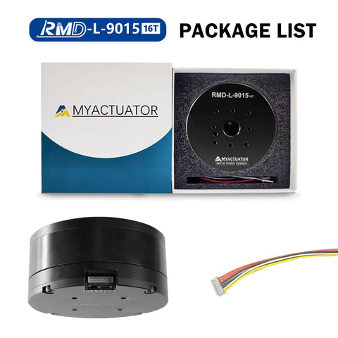 Package content of Tiny But Mighty Micro Brushless DC Servo Motor With High Torque And 18-Bit Encoder, RMD-L-9015 motor shown.