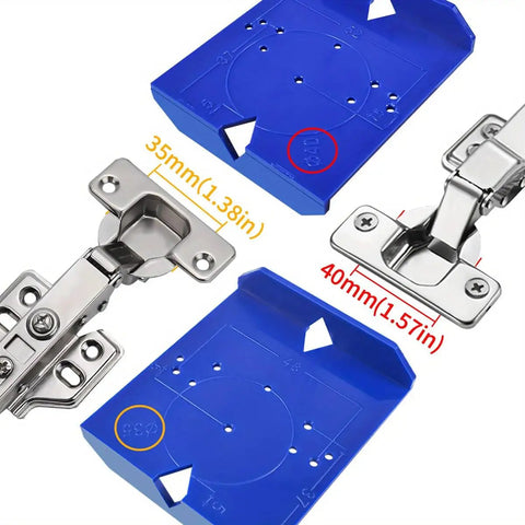 Abs Plastic Cabinet Door Hinge Drilling Template Dead On Alignment Jig Hassle Free Placement Ruler For Woodworkers Quick Setup Hardware Guide Fits Thirty Five And Forty Millimeter Bits