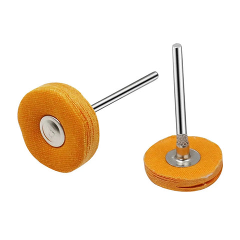 Felt cloth polishing heads with 2.35mm shank from Get This 5pc Abrasive Drill Brush Set For Quick Polishing Grinding Wheels.