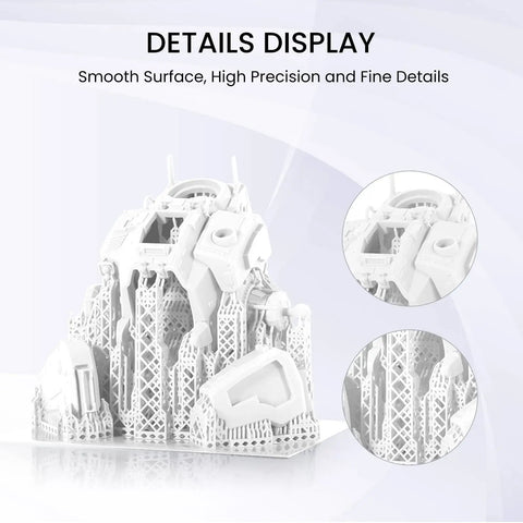 Standard 3D Printer Photopolymer Resin That Prints Smooth As Butter With Legit Low Shrinkage And Super Crisp Details For Lcd Dlp Sla Machines M White 2000G