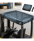 Tough As Nails Tinted Semi Transparent Forklift Roof Cover With Reinforced Rope And Rust Resistant Grommets Shop Safe Rain Guard Replacement Canopy on forklift, dimensions 53 by 45 inches.