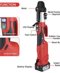 Eiwitany Portable Cordless Hydraulic Pipe Press Tool 18V Wireless Crimping Machine showing LED display and controls for easy use.