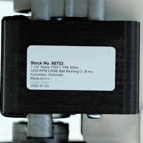 Close-up of the 1 1/2" stack furnace draft inducer motor for Carrier units. Straight Up The Ultimate Fix For Your Blower With This Legit Furnace Draft Inducer Assembly Replacement Motor Designed For Carrier Units To Keep Your Heat Running Smooth All Winter Without Extra Setup Hassle.
