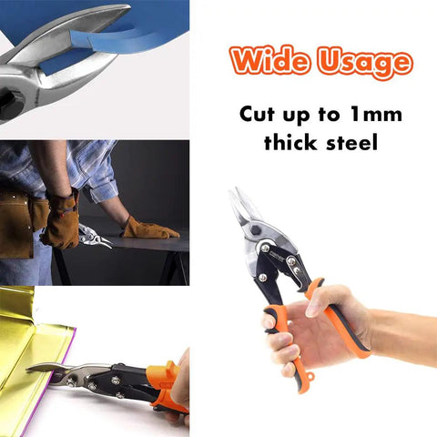 Heavy Duty Aviation Snips Smash Through Thick Metal And Piping Like Nuts In July With Rock Solid CRV Steel Blades And No Sweat All Day Comfort Grip