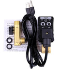 Half Inch AC 110V Automatic Timed Drain Valve For Air Compressor Tank, 2 Way Direct Acting Valve With Ball Valve Filter, US Plug