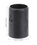 32 Pack Wire Shelf Lock Clips For Metal Wire Shelving Systems, No Tools Needed Easy Setup, black plastic clip dimensions shown