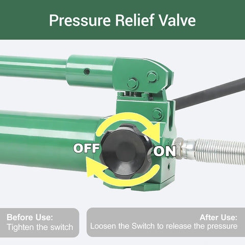 Heavy Duty 10000 Psi 10 Ton Hydraulic Hand Pump With Aluminum Frame Built Tough For Reliable Workhorse Performance Easy Grip Handles Quick Snap Coupler And Zero Hassle Pressure Control