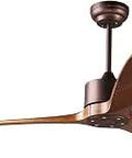 65 Inch Smart Ceiling Fan With DC Motor, Indoor Outdoor Use, Silent Copper Core Motor, 3 Solid Wood Blades, Oil Rubbed Bronze Finish