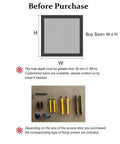 Heavy Duty Galvanized Steel Recessed Access Panel Frame Featuring Killer Smooth Push To Open Latch installation hardware and size guide