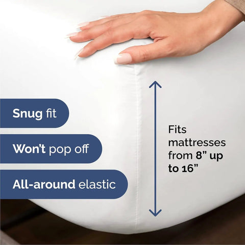 King Size Four Piece Sheet Set With Chill Cooling Fabric And Deep Pockets Up To Sixteen Inches Super Snug And Breathable White Bedding Crafted To Keep You Fresh And Catch Some Major Zzzs All Night Long
