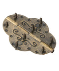 Two Pack Antique Bronze Cabinet Hinges Heavy Duty Furniture Fittings For Wooden Boxes And Drawers Boasting Smooth As Butter Movement and detailed design.