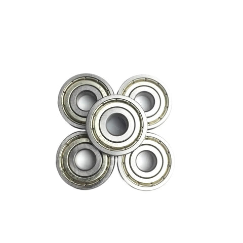 Upgrade Your Gear With This Solid 6206ZZ Deep Groove Ball Bearing, Featuring Tight ABEC-3 Tolerance For Smoother Spins In Heavy-Duty Industrial Power Tools Using Standard 30 By 62 By 16 MM Dimensions Perfect For Serious DIY Hustlers Or Pro Mechanics, showcasing five deep groove ball bearings.