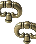 Set Of 2 Antique Bronze Ring Drawer Pulls With Back Plates For Cabinets Dressers And Furniture Hardware Vintage Style Knob Handles